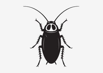 cockroach vector  line art silhouette vector illustration