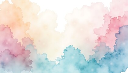 Fototapeta premium Watercolor Abstract Painting with Pastel Colors Texture