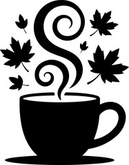 Autumn Birthday Coffee Cup – Seasonal Greeting Illustration