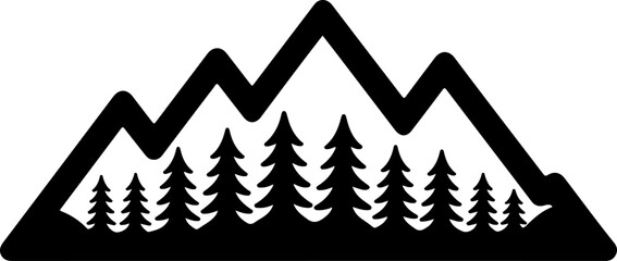 "Mountain Silhouette Vector Set – Black Edition"