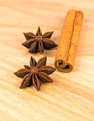 Spices on Wooden Board