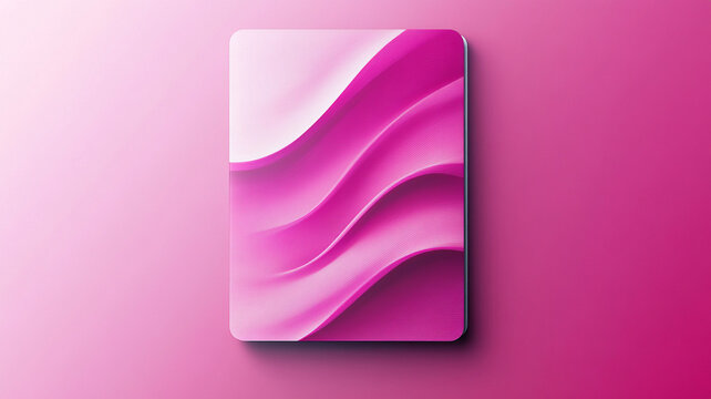 Notebook cover with modern abstract logo element on (pink) background - Powered by Adobe