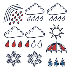 set of weather icons
