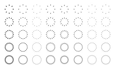 サンバーストのフレームセット/キラキラ・ドット・ライン・集中線/シンプル