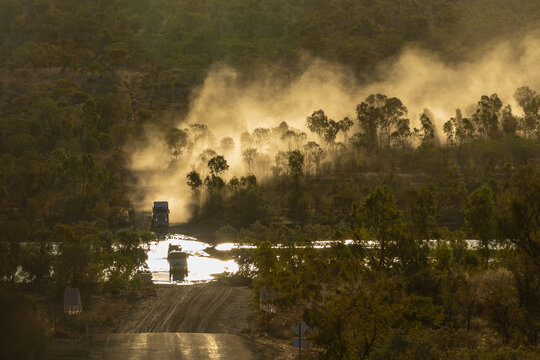 Crossing the Pentecost River along the Gibb River road. Bathed in golden sunshine and dust.