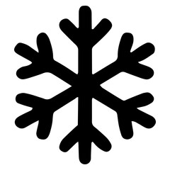 Christmas Snowflake Icon - Winter Holiday Crystal Symbol for Design
