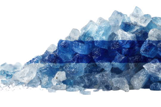 Crystalline blue and light blue aggregate