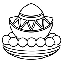 Polki Set line art vector