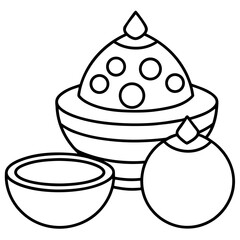 Polki Set line art vector