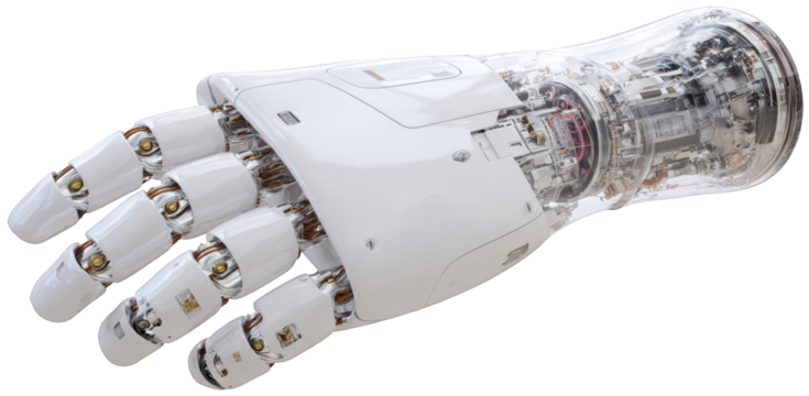 Advanced robotic hand, intricate design