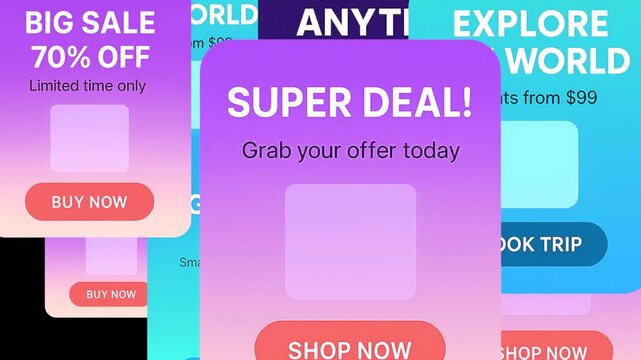 Dynamic Pop-up Advertisement Banners in a Loop