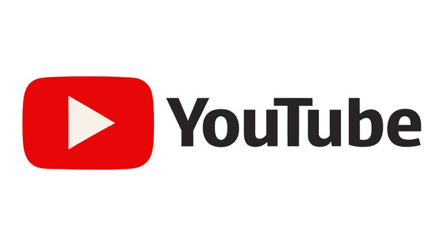 YouTube logo isolated on a transparent background