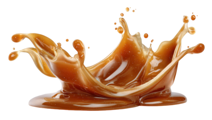 Caramel liquid splash