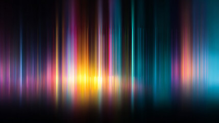 Abstract background featuring blurred vertical lines of vibrant colors and light