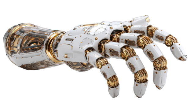 Detailed 3D robotic arm and hand