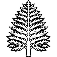 Fototapeta premium Dawn Redwood line art vector