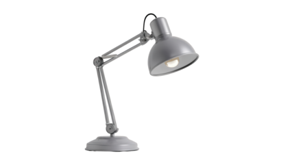 Gray adjustable desk lamp