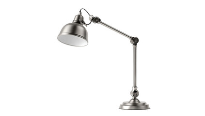 Silver Desk Lamp, Adjustable Arm