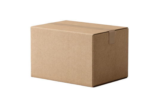 A light beige cardboard box