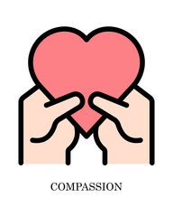 Compassion concept illustration for people and community