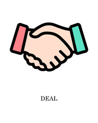 Deal concept illustration for people and community
