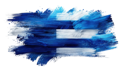 Abstract painted letter 'E'