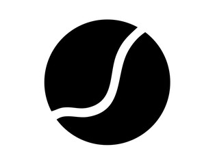 sports icon 08A : Tennis Ball Icon (Black), silhouette, black, sport, game, play, round, contour, minimal, icon, isolated, professional, training, competition, match, athlete, racket, 