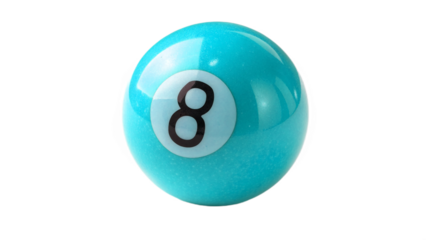 pool ball isolated on removed background 