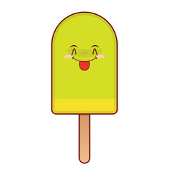ice cream bar playful face cartoon cute