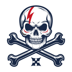 Crisp Create Bold Stroke Skull With Crossbones Premium Digital Asset