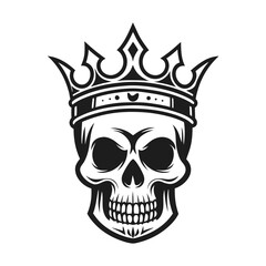 Showcasing Create Bold Stroke Skull With Crown Minimal Crisp High-Quality Stock Image