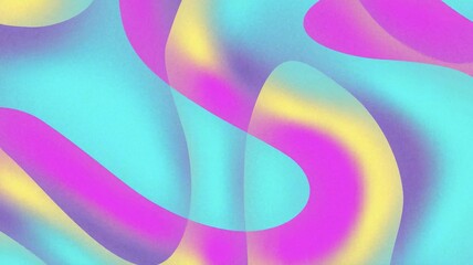 Vibrant Wavy Pattern in Neon Purple, Yellow, Blue for Futuristic Y2K Design