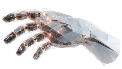 3D rendering of a futuristic robotic hand