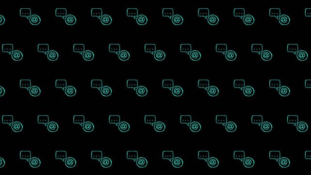 seamless background with fast animated design of signs and movement, background in the style of office symbols and business icons