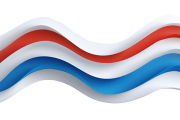 Abstract wavy tricolor banner