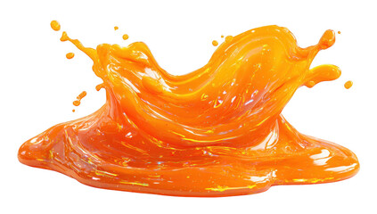 Vibrant orange liquid splash (1)