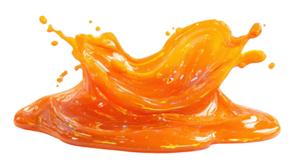 Vibrant orange liquid splash (1)