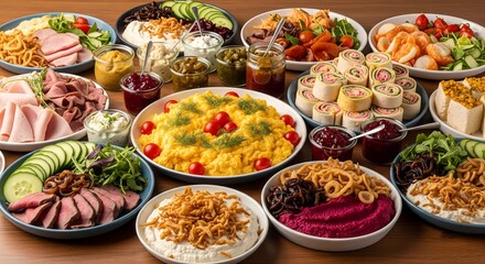 Elegant Buffet Spread for Brunch Gatherings – Rustic, Colorful & Delicious