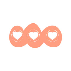 Shape with heart patterns