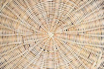 Close-up of traditional hand-made woven rattan patterns