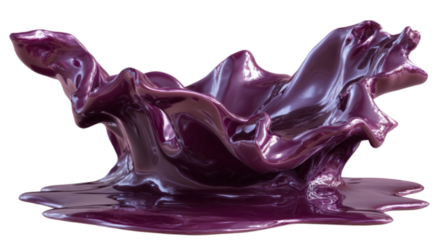 Abstract liquid splash in deep purple