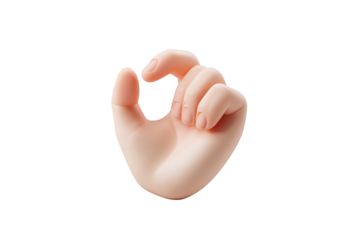 Close-up of a hand making a circle