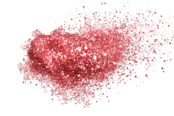 Abstract glittery red splatter
