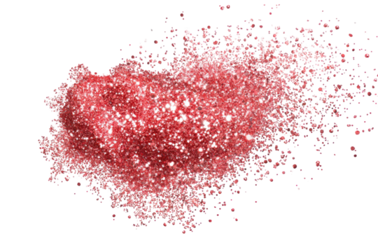 Abstract glittery red splatter