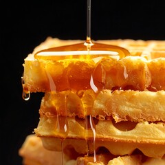 Waffle Stack Drizzled Honey