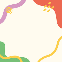 frame with flowers and leaves