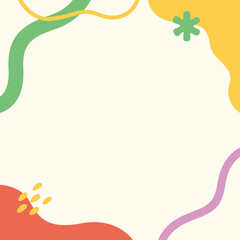 frame with flowers and leaves