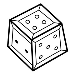 Dice line art vector