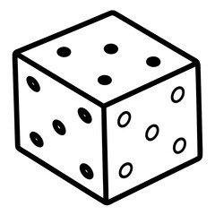 Dice line art vector