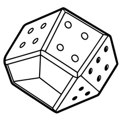 Dice line art vector
